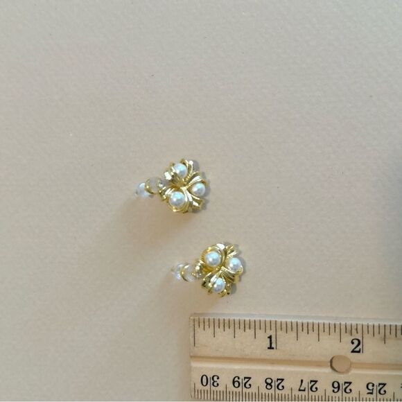 Vintage pearl earrings M977 - Picture 4 of 4